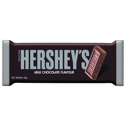 Hershey's milk chocolate bar on a white background