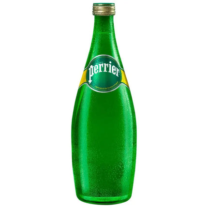 Perrier Natural Sparkling Mineral Water Glass Bottles - (12x750ml)