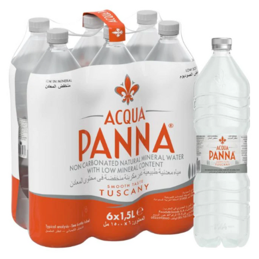 Acqua Panna Natural Mineral Water Plastic Bottles - (6x1.5L)