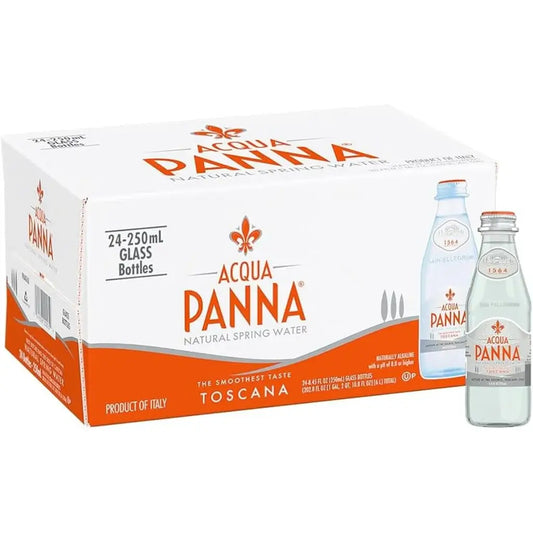 Acqua Panna Natural Mineral Water Glass Bottles - (24x250ml)