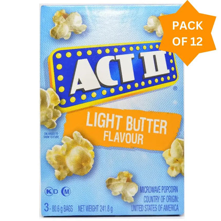 Act II Light Butter Flavour Popcorn - (12x242g)
