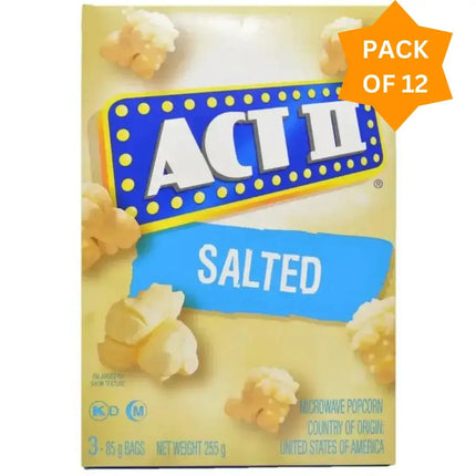 Act II Salted Flavour Popcorn - (12x255g)
