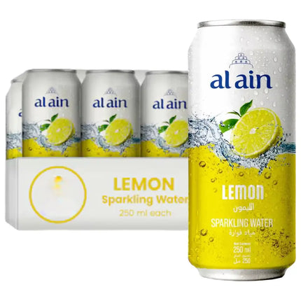 Al Ain Lemon Sparkling Water Cans - (24x250ml)