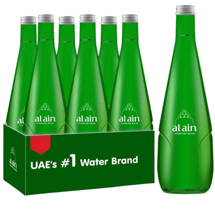 Al Ain Sparkling Water Glass Bottles - (12x750ml)