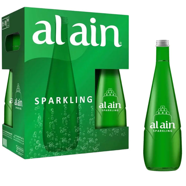 Al Ain Sparkling Water Glass Bottles - (24x330ml)