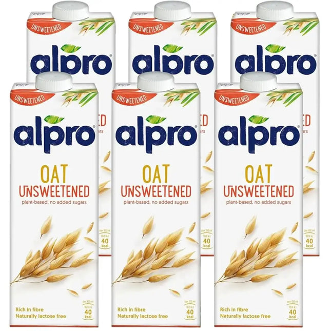 Alpro Oat Unsweetened Milk - (6x1L)