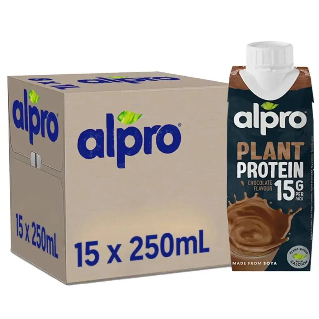 Alpro Plant Protein Chocolate Soya Drink - (15x250ml)