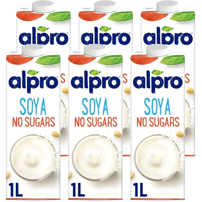 Alpro Soya Unsweetened Milk - (6x1L)