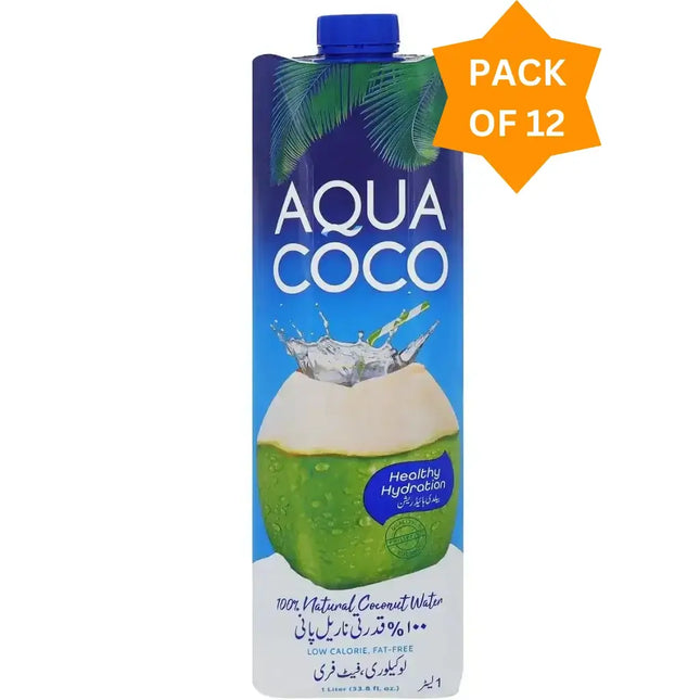 Aqua Coco Natural Coconut Water - (12x1L)