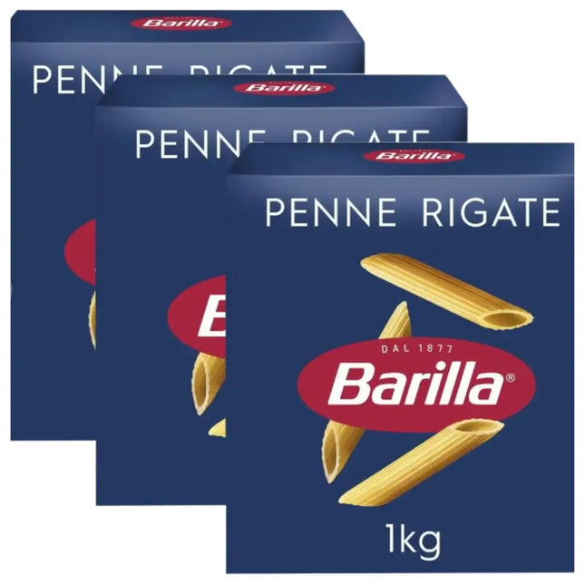 Barilla Penne Rigate Pasta - (3x1kg)
