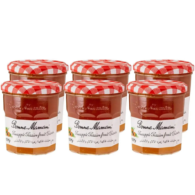 Bonne Maman Pineapple Passion Fruit Preserve Jam - (6x370g)