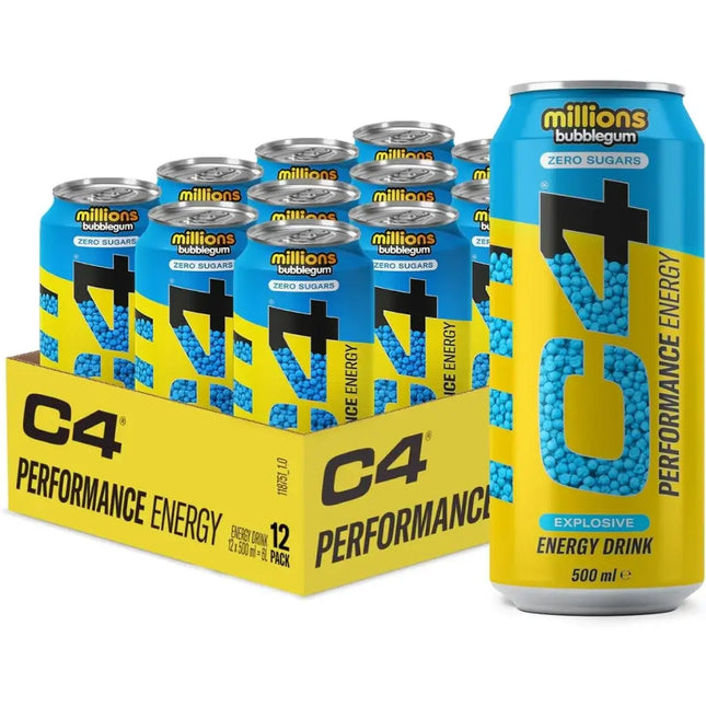 Cellucor C4 Millions Bubblegum Sugar Free Energy Drink Cans - (12x500ml)