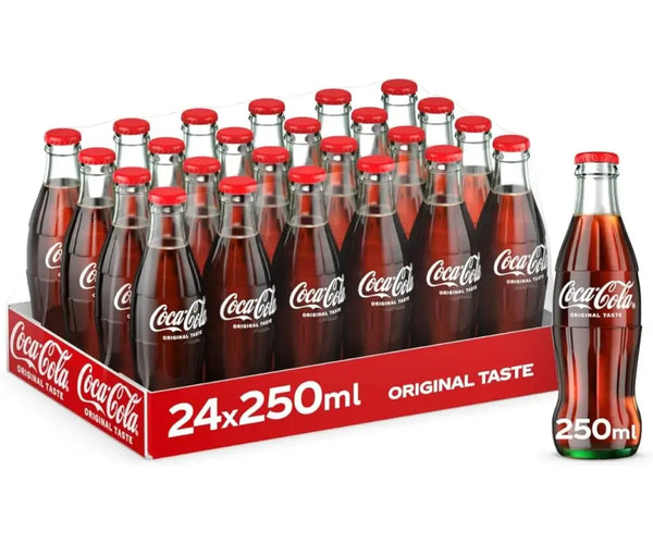 Buy Coca Cola Original Soft Drink Glass Bottles (24x250ml