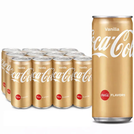 Coca Cola Vanilla Soft Drink Cans - (12x320ml)