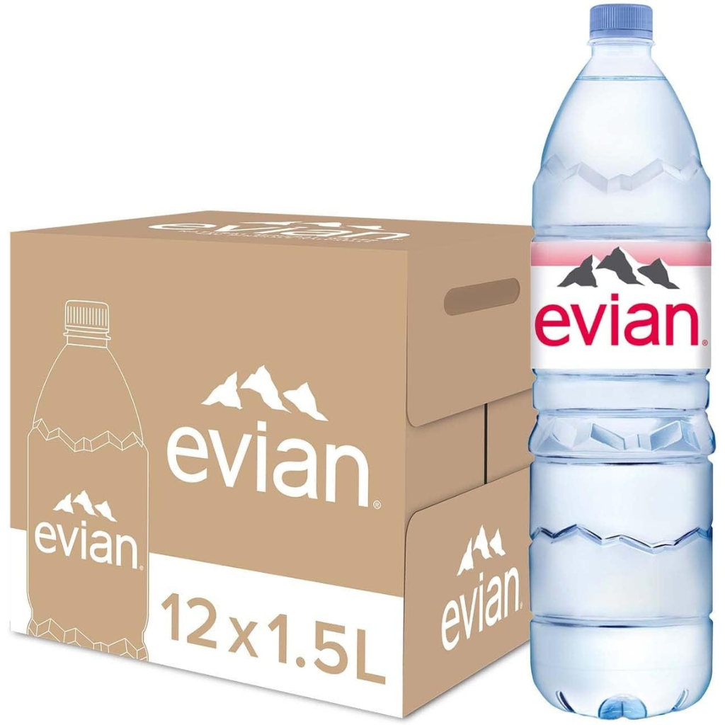Buy Evian Natural Mineral Water Bottles - (12x1.5L) – EmiratesBulk