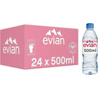 Evian Natural Mineral Water Bottles - (24x500ml)