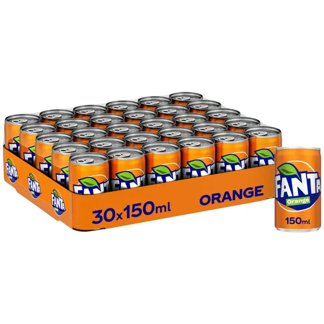 Fanta Orange Carbonated Soft Drink Cans - (30x150ml)