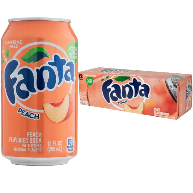 Fanta Peach Soft Drink Cans - (12x355ml)
