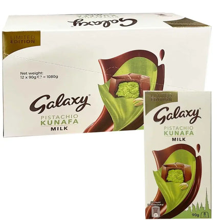 Galaxy Pistachio Kunafa Milk Chocolate - (12x90g)
