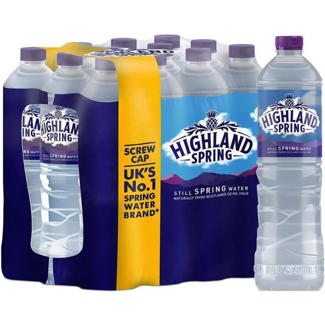 Highland Spring Still Water Plastic Bottles - (12x1.5L)