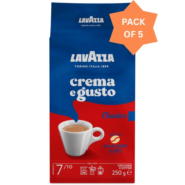 Lavazza Crema E Gusto Classico Ground Coffee - (5x250g)