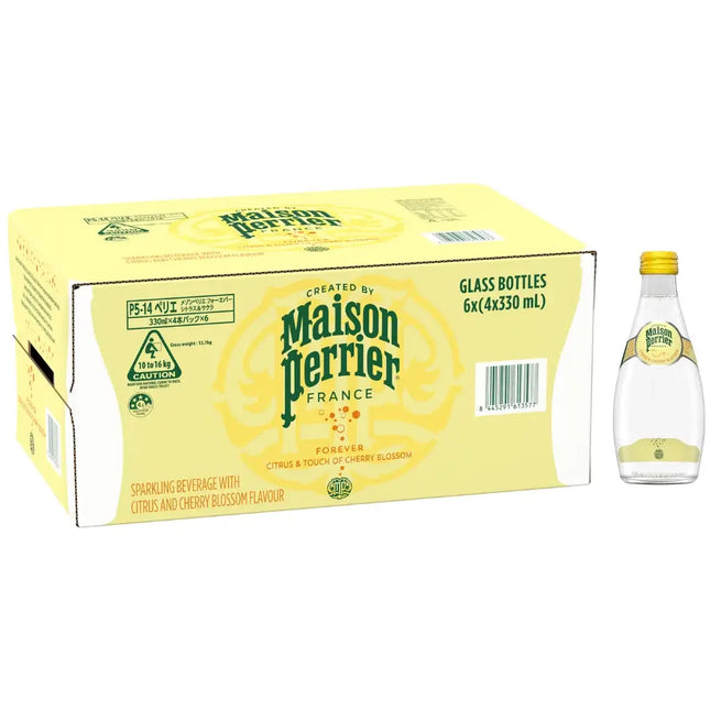 Maison Perrier Forever Citrus & Cherry Blossom Sparkling Glass Bottles - (24x330ml)