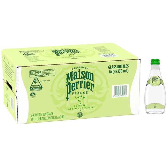 Maison Perrier Forever Lime & Ginger Sparkling Glass Bottles - (24x330ml)