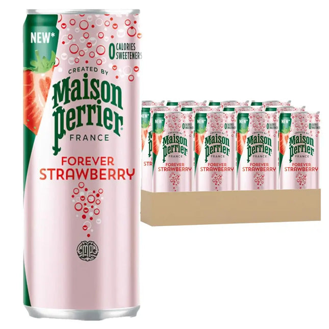 Maison Perrier Forever Strawberry Sparkling Cans - (30x250ml)