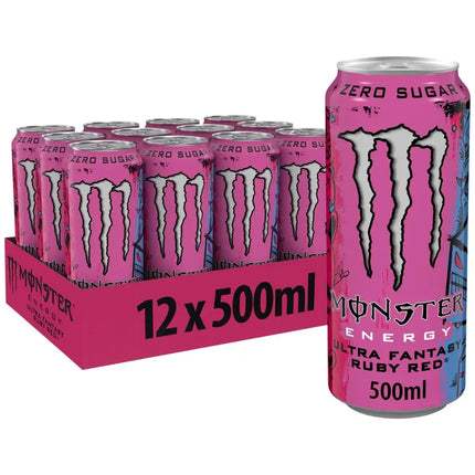 Monster Ultra Fantasy Ruby Red Energy Drink Cans -  (12x500ml)