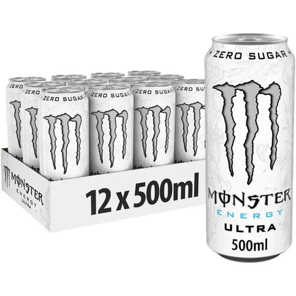 Monster Ultra White Energy Drink Cans - (12x500ml)