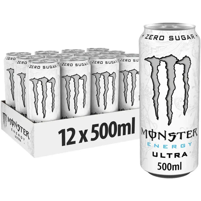 Monster Ultra White Energy Drink Cans - (12x500ml)