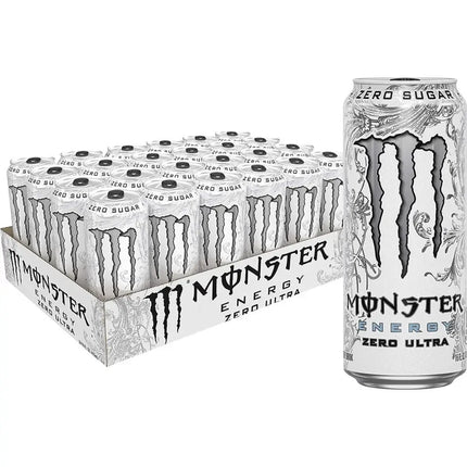 Monster Ultra White Zero Energy Drink Cans - (24x440ml)