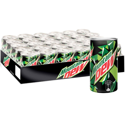 Mountain Dew Carbonated Soft Drink Cans - (30x150ml)