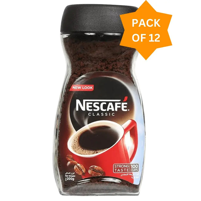 Nescafe Classic Instant Coffee Bottles - (12x200g)