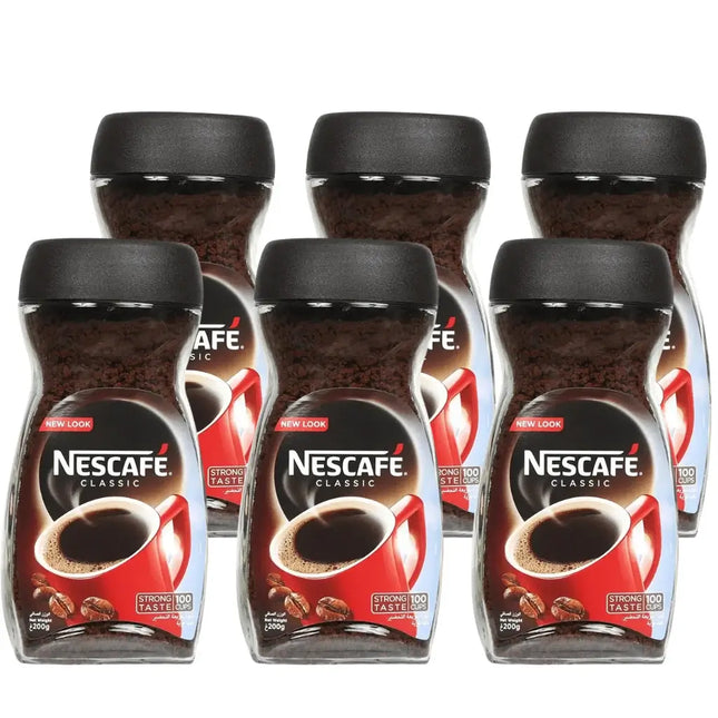 Nescafe Classic Instant Coffee Bottles - (6x200g)