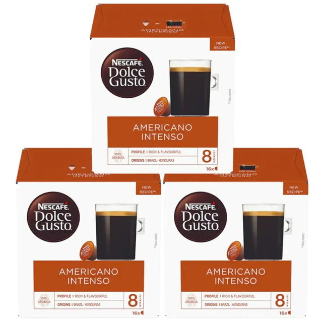 Nescafé Dolce Gusto Americano Intenso Coffee Capsules - (3 Packs x 16 Pods)