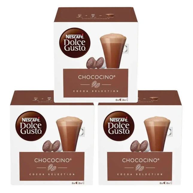 Nescafé Dolce Gusto Chococino Hot Chocolate Capsules - (3 Packs x 16 Pods)