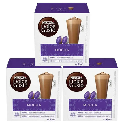 Nescafé Dolce Gusto Mocha Coffee Capsules - (3 Packs x 16 Pods)
