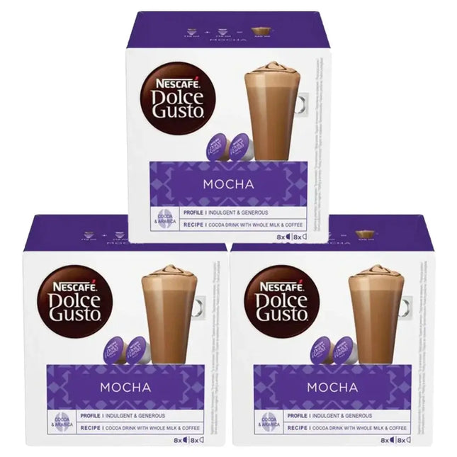 Nescafé Dolce Gusto Mocha Coffee Capsules - (3 Packs x 16 Pods)