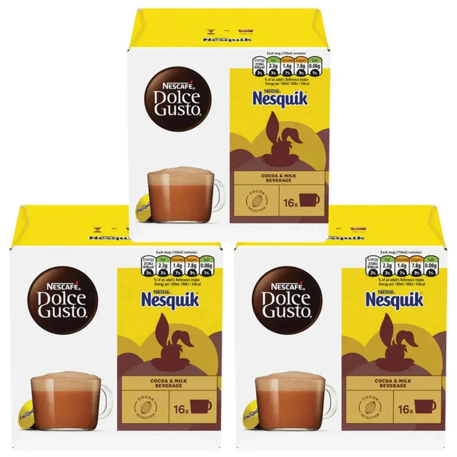 Nescafé Dolce Gusto Nesquik Chocolate Capsules - (3 Packs x 16 Pods)