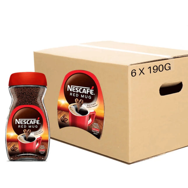 Nescafe Red Mug Instant Coffee Bottles - (6x190g)