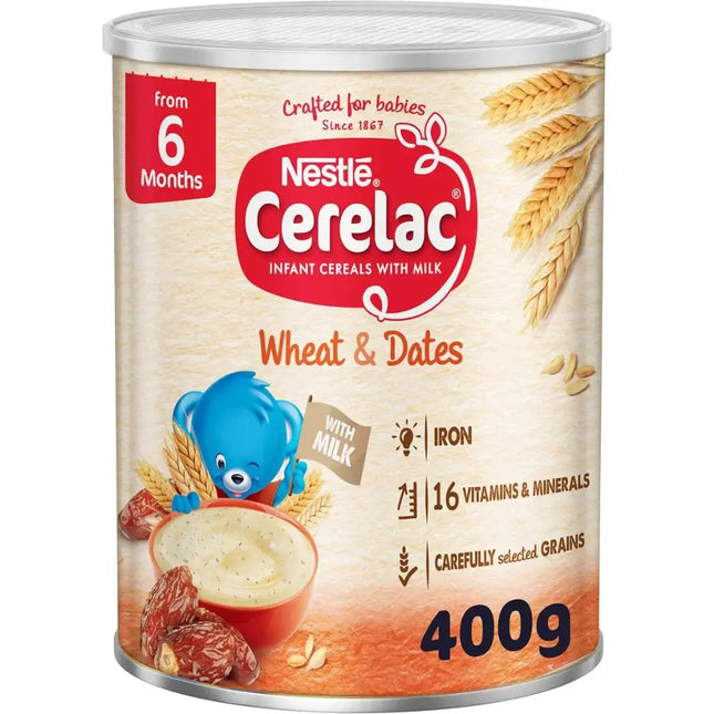 Nestle Cerelac Infant Cereal Wheat & Dates (6+ Months) - 400g