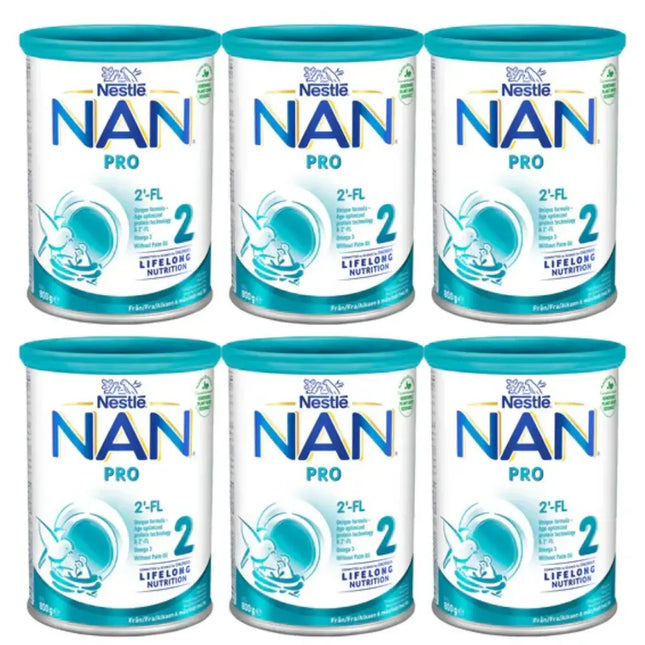 Nestle NAN Pro 2 Baby Milk Powder 6-12 Months - (6x800g)