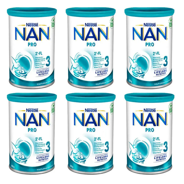 Nestle NAN Pro 3 Baby Milk Powder (12+ Months) - (6x800g)