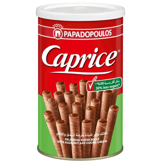 Papadopoulos Caprice Classic Wafer Rolls (30% Less Sugar) - (5x115g)