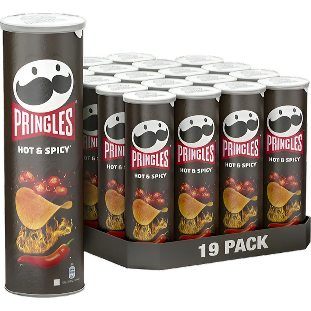 Pringles Hot & Spicy Potato Chips - (19x165g) – EmiratesBulk