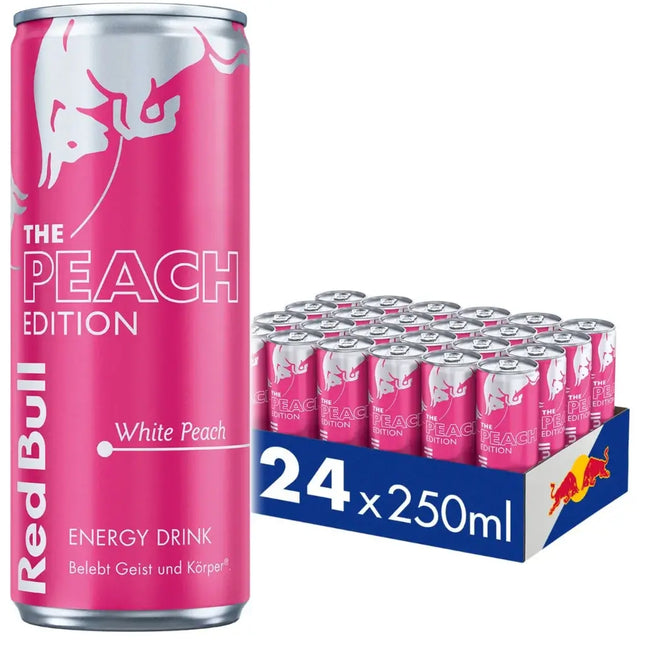 Red Bull The Peach Edition White Peach Energy Drink Cans - (24x250ml)