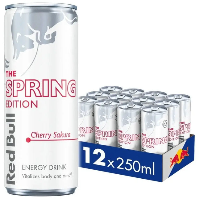 Red Bull The Spring Edition Cherry Sakura Energy Drink Cans - (12x250ml)