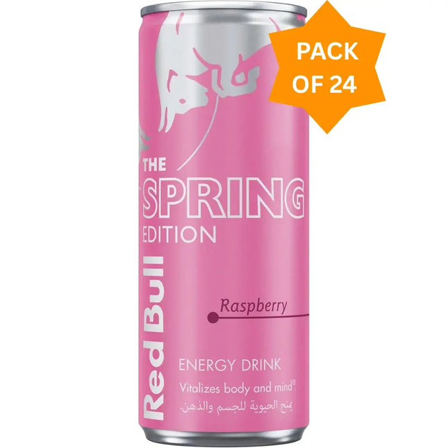 Red Bull The Spring Edition Raspberry Energy Drink Cans - (24x250ml)