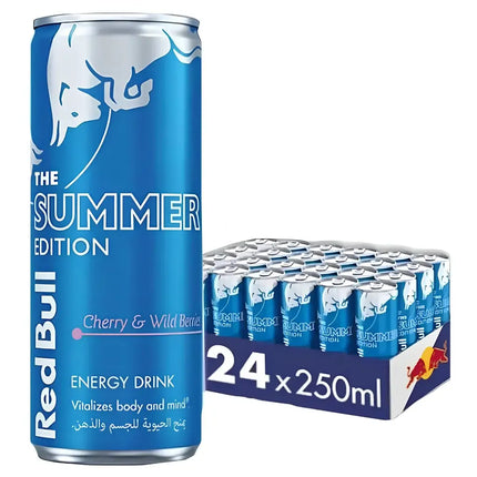 Red Bull The Summer Edition Cherry & Wild Berries Energy Drink Cans - (24x250ml)